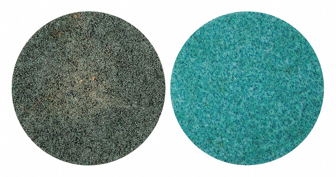 Hook-and-Loop Surface Conditioning Disc: 5 in Dia, Ceramic, Coarse, Non-Vacuum