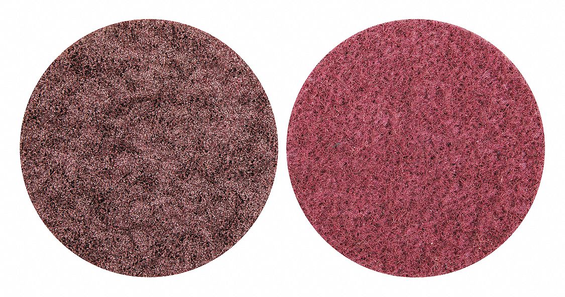 Hook-and-Loop Surface Conditioning Disc: 4 1/2 in Dia, Ceramic, Medium, Non-Vacuum