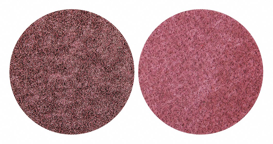 Hook-and-Loop Surface Conditioning Disc: 5 in Dia, Ceramic, Medium, Non-Vacuum