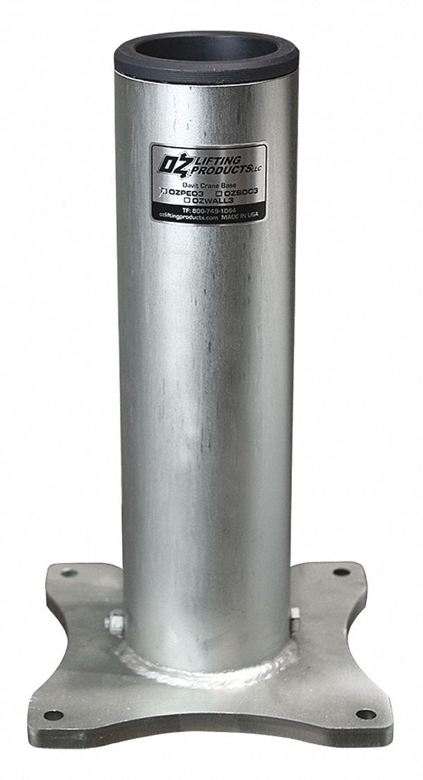 PEDESTAL BASE, 500 LB CAPACITY, SILVER, 4 IN, STEEL