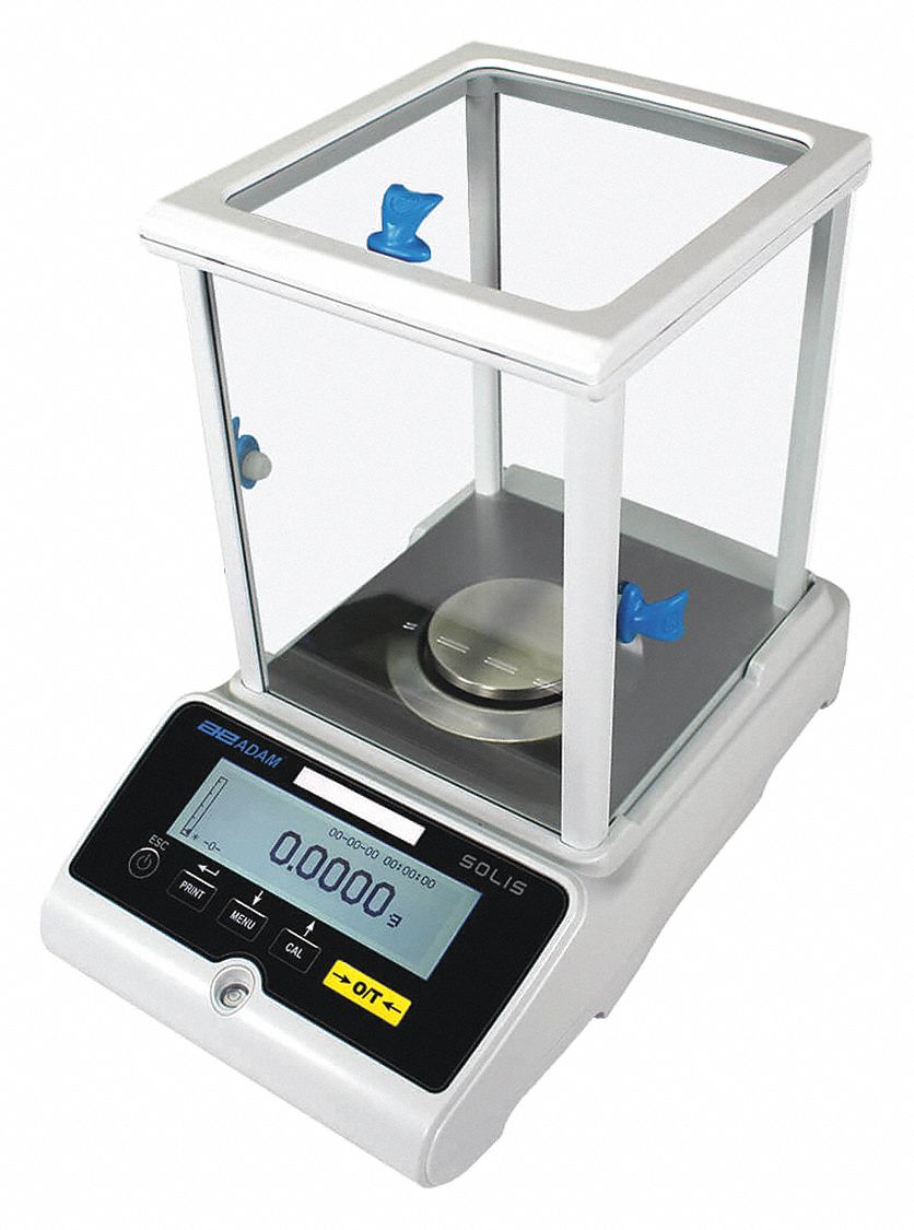 Compact Bench Scale: 120 g, 0.0001 g, 3 1/8 in Weighing Surface Dp, AC Adapter
