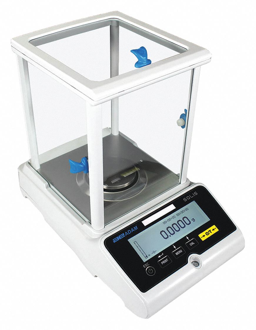 Compact Bench Scale: 120 g, 0.0001 g, 3 1/8 in Weighing Surface Dp, AC Adapter