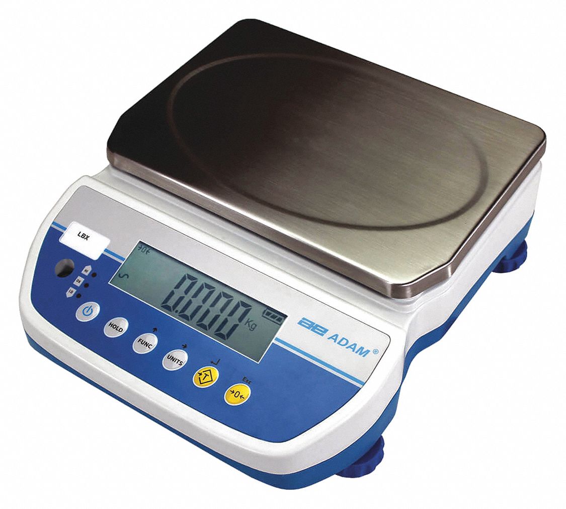 ADAM EQUIPMENT Bench Scale: 12 Lb Wt Capacity, 9 5/8 In Weighing ...