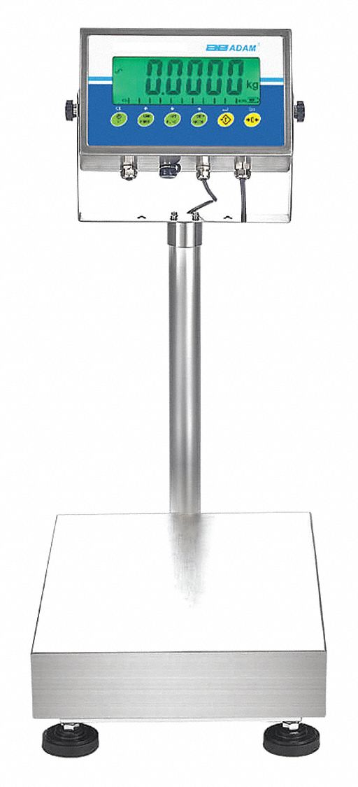 Bench Scale: 65 lb Wt Capacity, 15 3/4 in Weighing Surface Dp, 1 g/0.002 lb, LCD