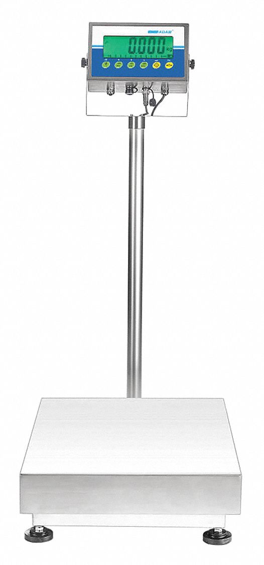 Bench Scale: 330 lb Wt Capacity, 23 5/8 in Weighing Surface Dp, Custom/g/kg/lb/oz