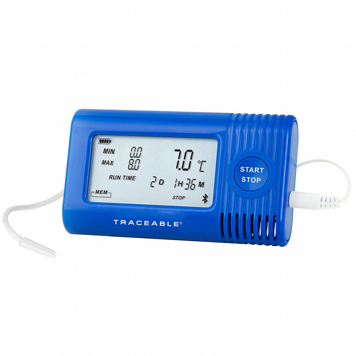Data Logger: ±0.5°F Accuracy, -58° to 158°F, 6 mo Battery Life, Digital Readout