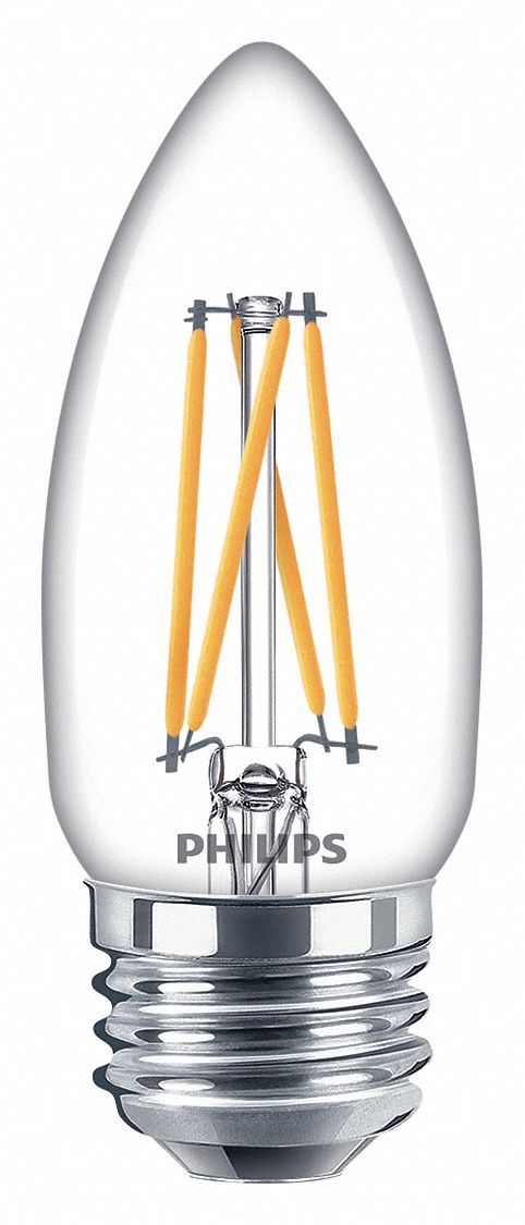 AMPOULE DEL COMPACTE, VIS MOYENNE (E26), (B) BULLET, B11, 5,5W, 500LM