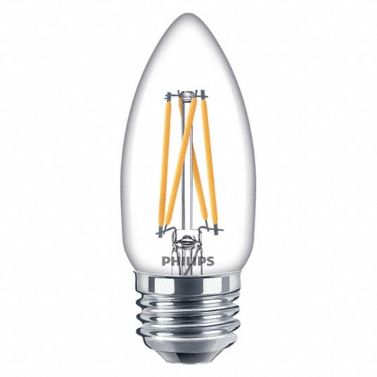 PHILIPS, B, LED Bulb - 54YP70|3.3B11/PER/927-922/CL/G/E26/WGX1FB T20 Grainger