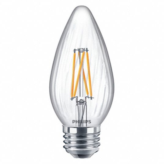 Investeren Reactor Tien jaar PHILIPS, F, LED Bulb - 54YP74|5.5F15/PER/927-922/CL/G/E26/WGX 1BC T20 -  Grainger