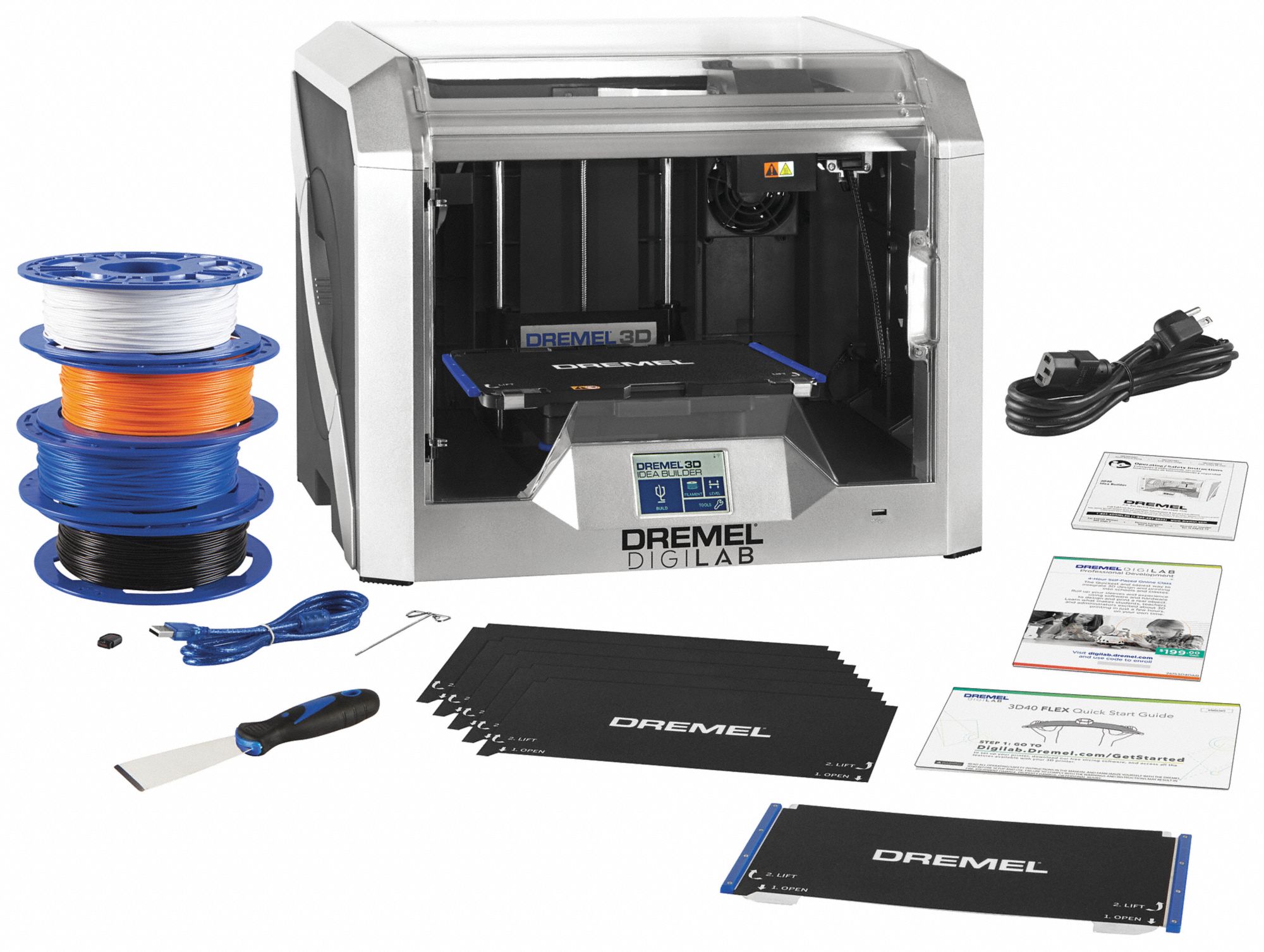 Dremel Desktop 3D Printer, 120 Voltage, 10.00" x 6.00" x 6.70" Build