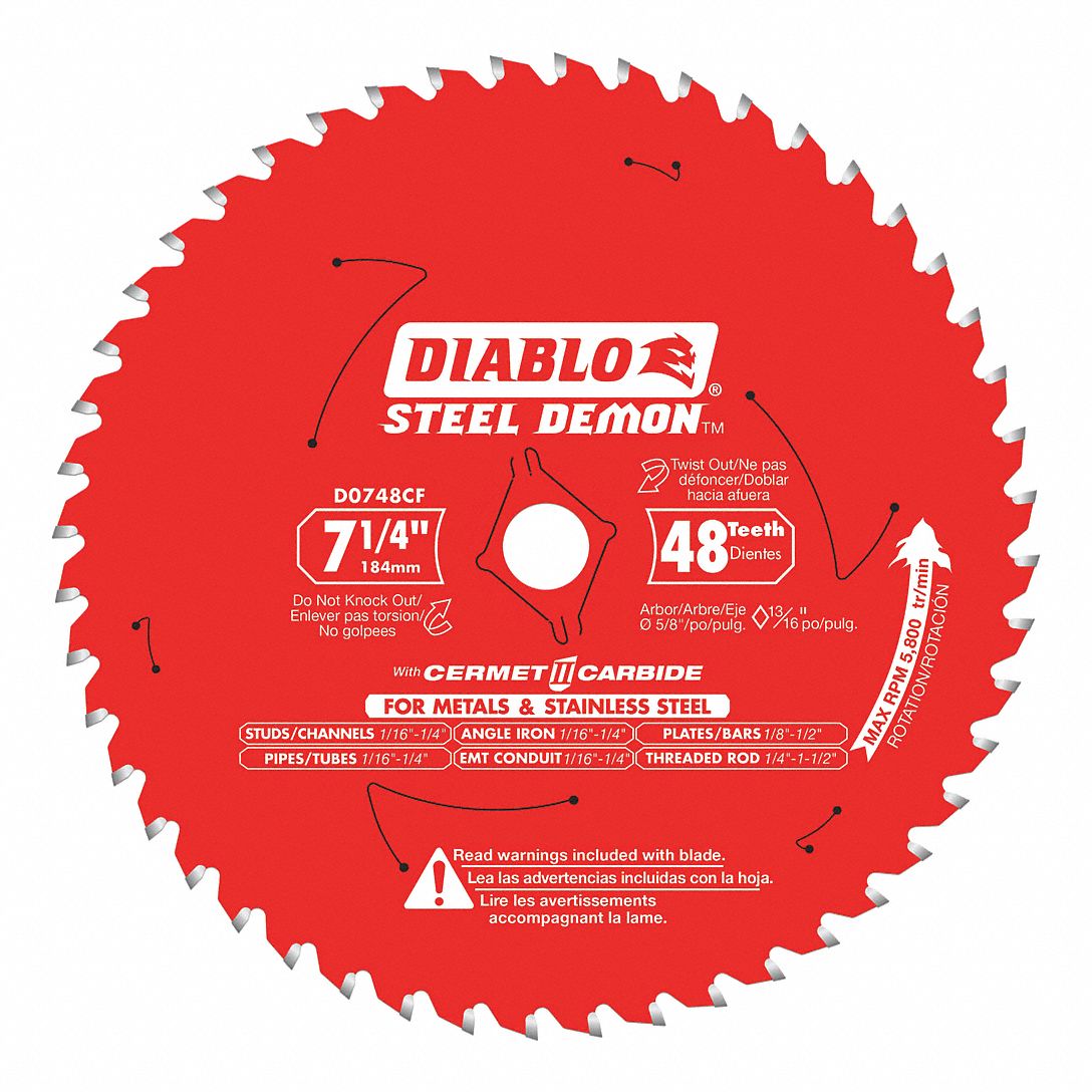 CIRCULAR SAW BLADE,7 1/4 IN,48 TEETH