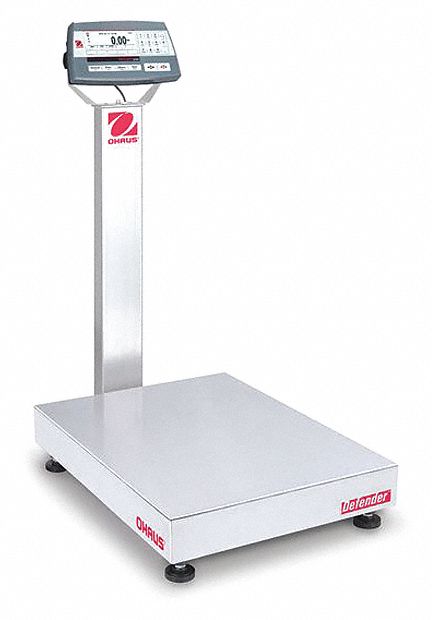Bench Scale: 500 lb Wt Capacity, 24 in Weighing Surface Dp, 18 in Weighing Surface Wd, 10 g