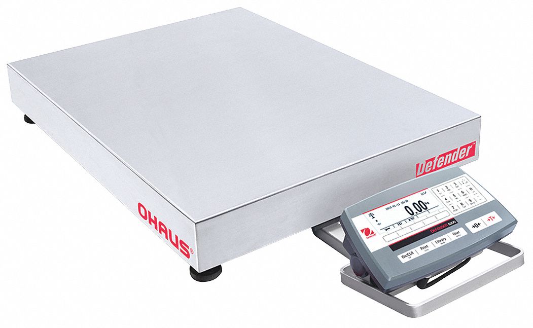 OHAUS, 500 lb Wt Capacity, 24 in Weighing Surface Dp, Bench Scale