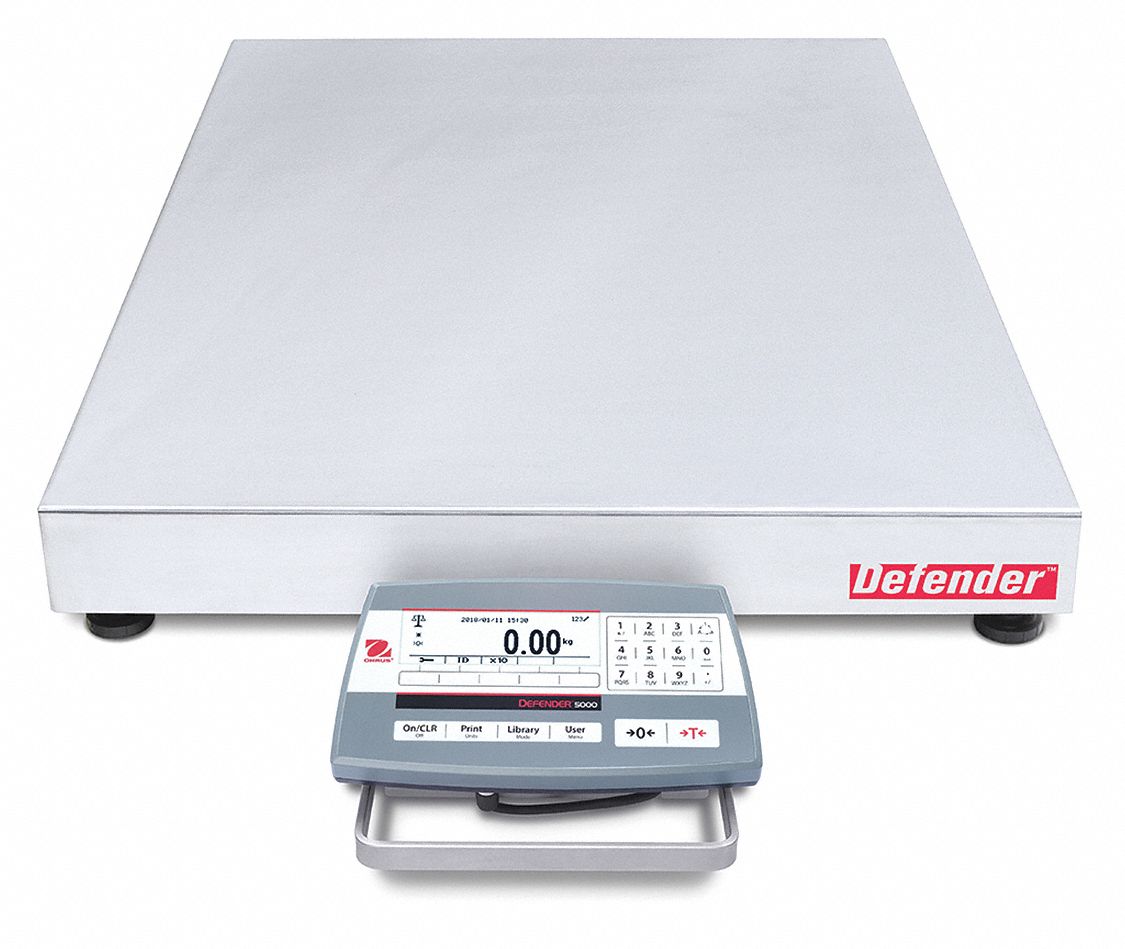 Bench Scale: 500 lb Wt Capacity, 24 in Weighing Surface Dp, 24 in Weighing Surface Wd, 0.02 lb