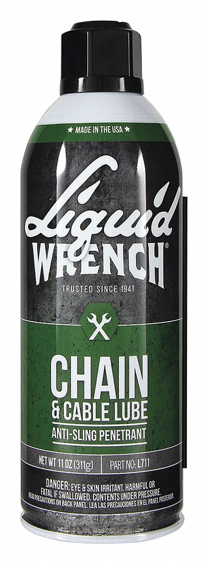 Chain and Wire Rope Lubricants: 20° to 110°F, PTFE, 11 oz, Aerosol Can, Yellow, Liquid, For Chain