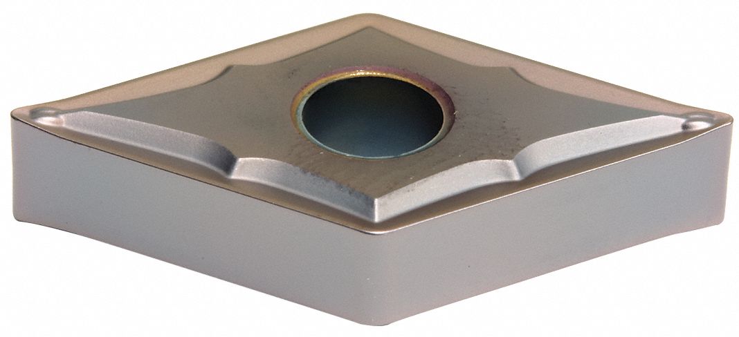 Diamond Turning Insert: DNMG Insert, Neutral, 1/4 in Thick, 1/32 in Corner Radius, AlTiSiN