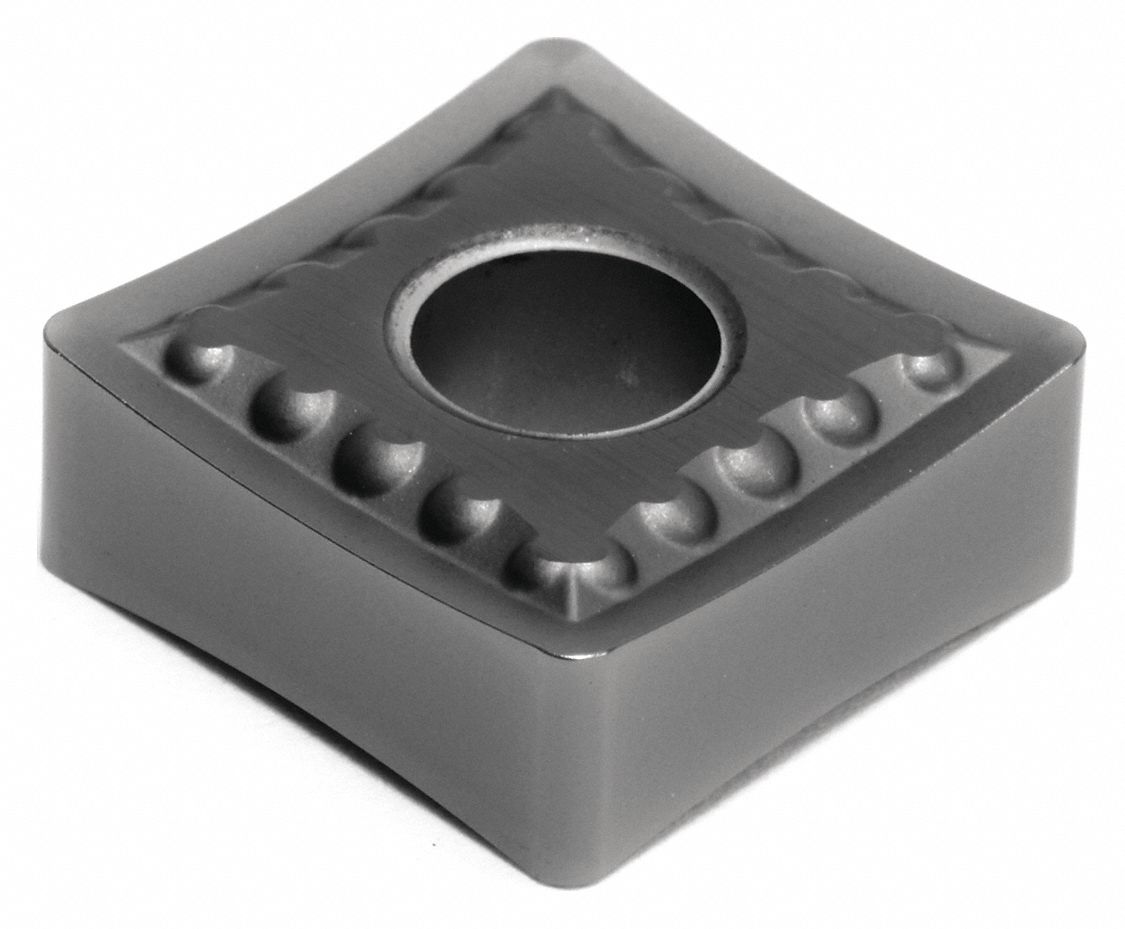 Square Turning Insert: 1/2 in Inscribed Circle, Neutral, 1/32 in Corner Radius, AlTiSiN