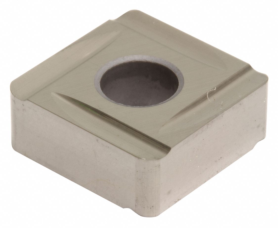 Square Turning Insert: 1/2 in Inscribed Circle, Neutral, 1/32 in Corner Radius, AlTiSiN
