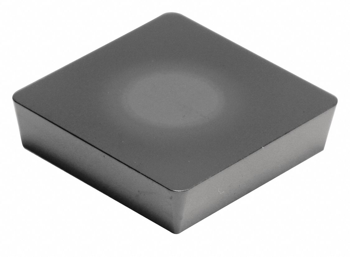 Square Turning Insert: 1/4 in Inscribed Circle, Neutral, 1/32 in Corner Radius, AlTiSiN