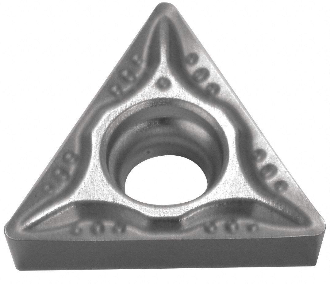 Triangle Turning Insert: 1/4 in Inscribed Circle, Neutral, MESI Chip-Breaker, AlTiSiN