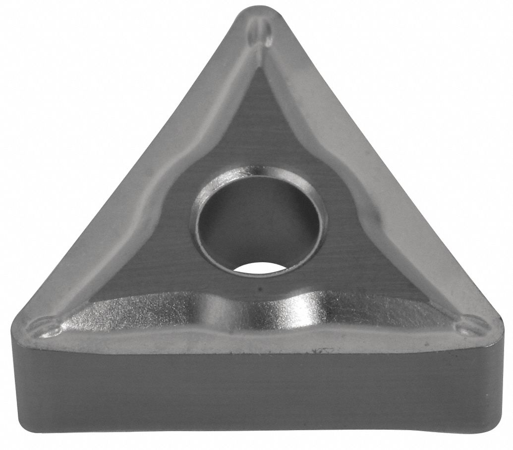 Triangle Turning Insert: 3/8 in Inscribed Circle, Neutral, ESU Chip-Breaker, AlTiSiN