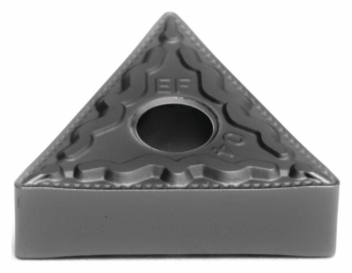 Triangle Turning Insert: 3/8 in Inscribed Circle, Neutral, EEF Chip-Breaker, AlTiSiN