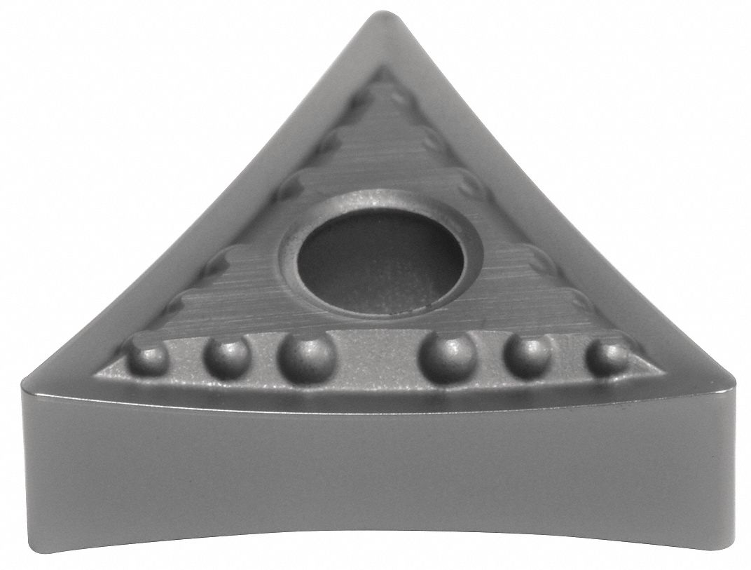 Triangle Turning Insert: 1/2 in Inscribed Circle, Neutral, EUP Chip-Breaker, AlTiSiN