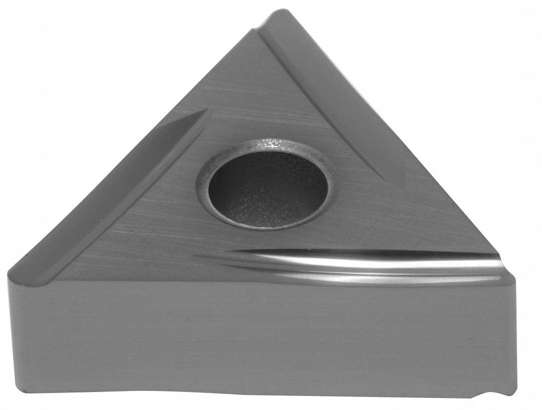 Triangle Turning Insert: 3/8 in Inscribed Circle, Neutral, EHM Chip-Breaker, AlTiSiN