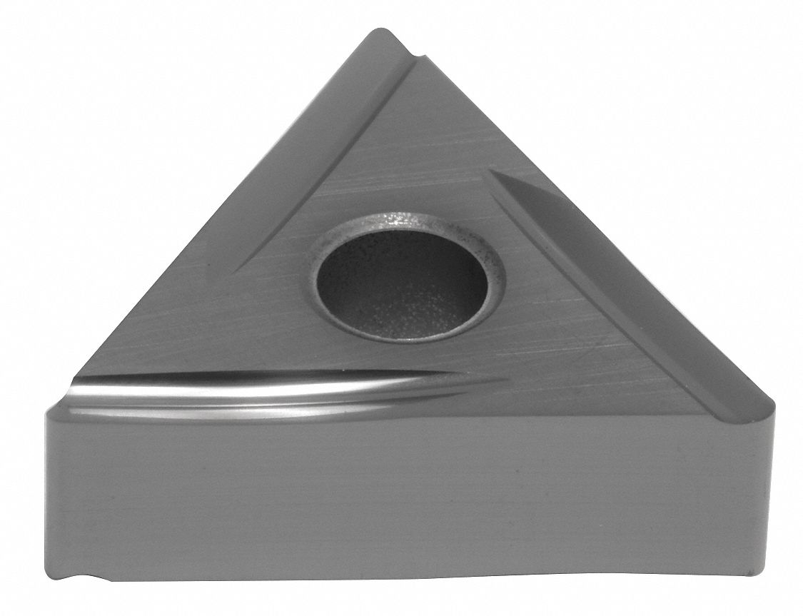 Triangle Turning Insert: 3/8 in Inscribed Circle, Neutral, EHM Chip-Breaker, AlTiSiN