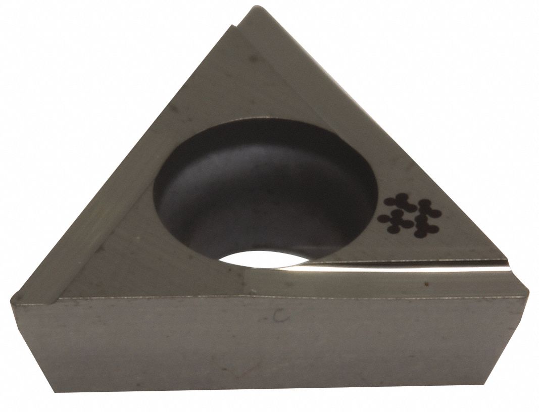 Triangle Turning Insert: 1/4 in Inscribed Circle, Neutral, L Chip-Breaker, AlTiSiN, AC5015S