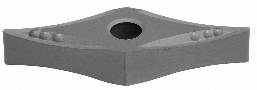 Diamond Turning Insert: VNMG Insert, Neutral, 3/16 in Thick, 1/64 in Corner Radius, AlTiSiN
