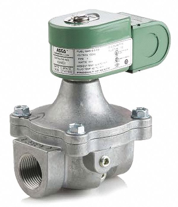 SOLENOID VALVE: 2-WAY, NORMALLY CLOSED, ½ IN PIPE SIZE, 120V AC, HIGH PRESSURE, NBR SEAL