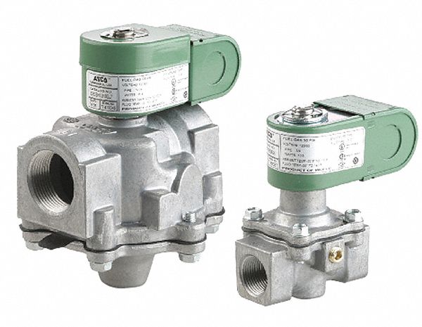 Solenoid Valve: 2-Way, Normally Open, 1 1/4 in Pipe Size, 120V AC, With Junction Box, Vent