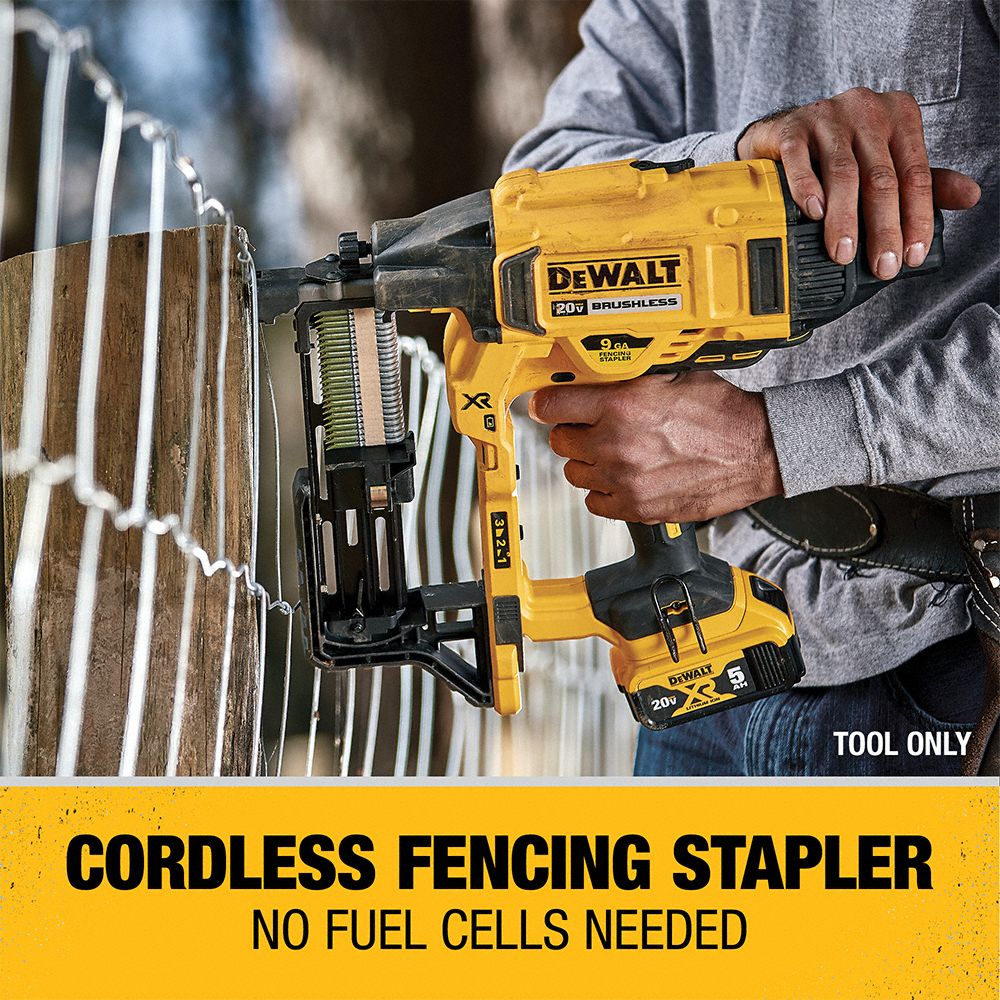 DEWALT Staple Gun Combo, For 3/8 in Staple Wd, For 9 ga, For 1 1/2 in