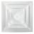 Diffuser: Ceiling, 23 3/4 in H, 23 3/4 in W, Lay-In, 10 in Duct, Plastic, Square Cone, White