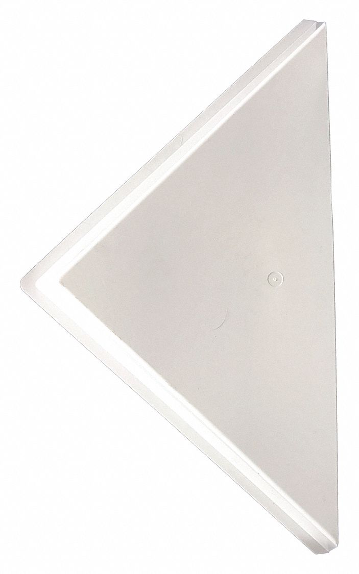 AMERICAN LOUVER Corner Air Diverter, Triangle, Plastic 54ZF58STRADC