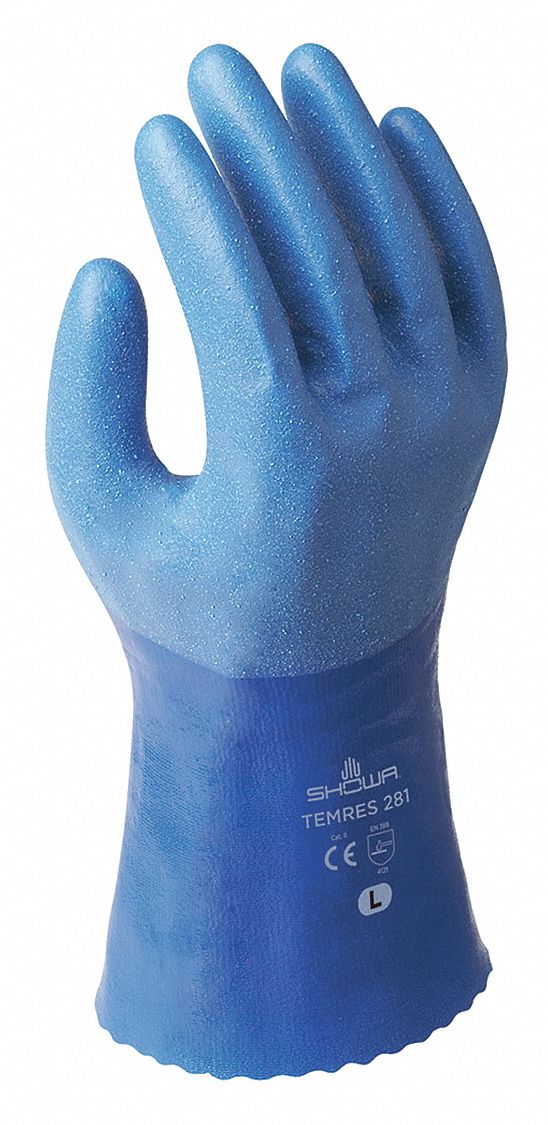 Chemical Resistant Gloves, Blue, 2XL, PR