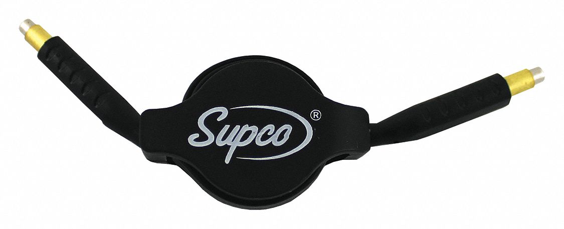 RETRACTABLE MAGNETIC JUMPER, PLASTIC/METAL, BLACK, 20 X 3½ IN