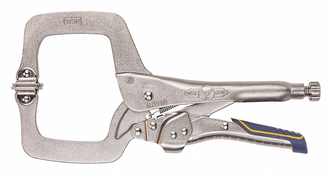 IRWIN VISE-GRIP, Swivel, 3 1/2 in Max Jaw Opening, Locking C-Clamp