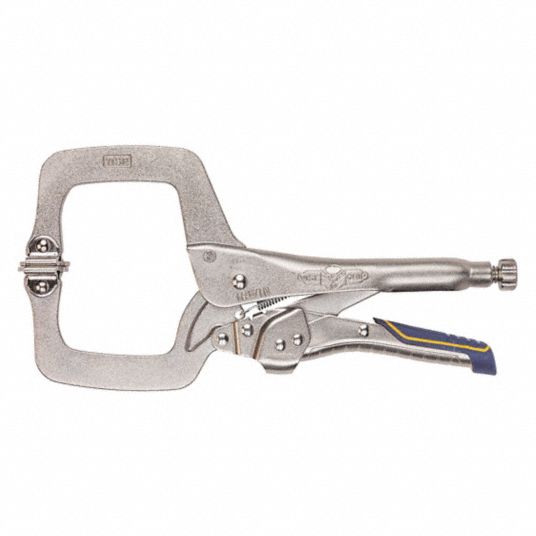 IRWIN VISEGRIP 11 in Locking CClamp, 3 3/8 in Max. Opening, 2 5/8 in