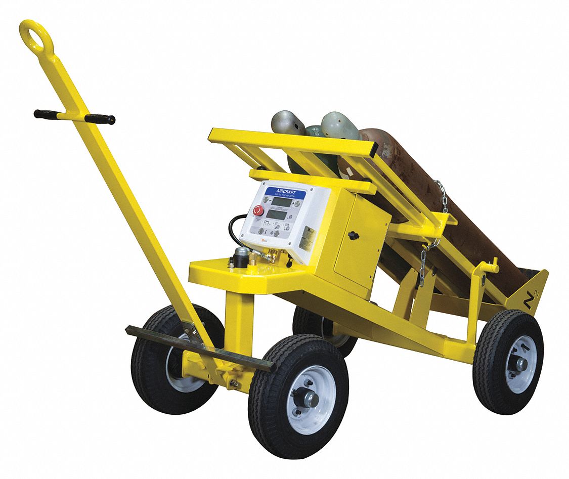 5 to 305 psi, Steel, Aviation Tire Inflation Cart 54ZG7289F17