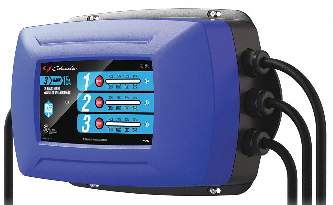 SCHUMACHER ELECTRIC Automatic Battery Charger, Charging, AGM, Deep