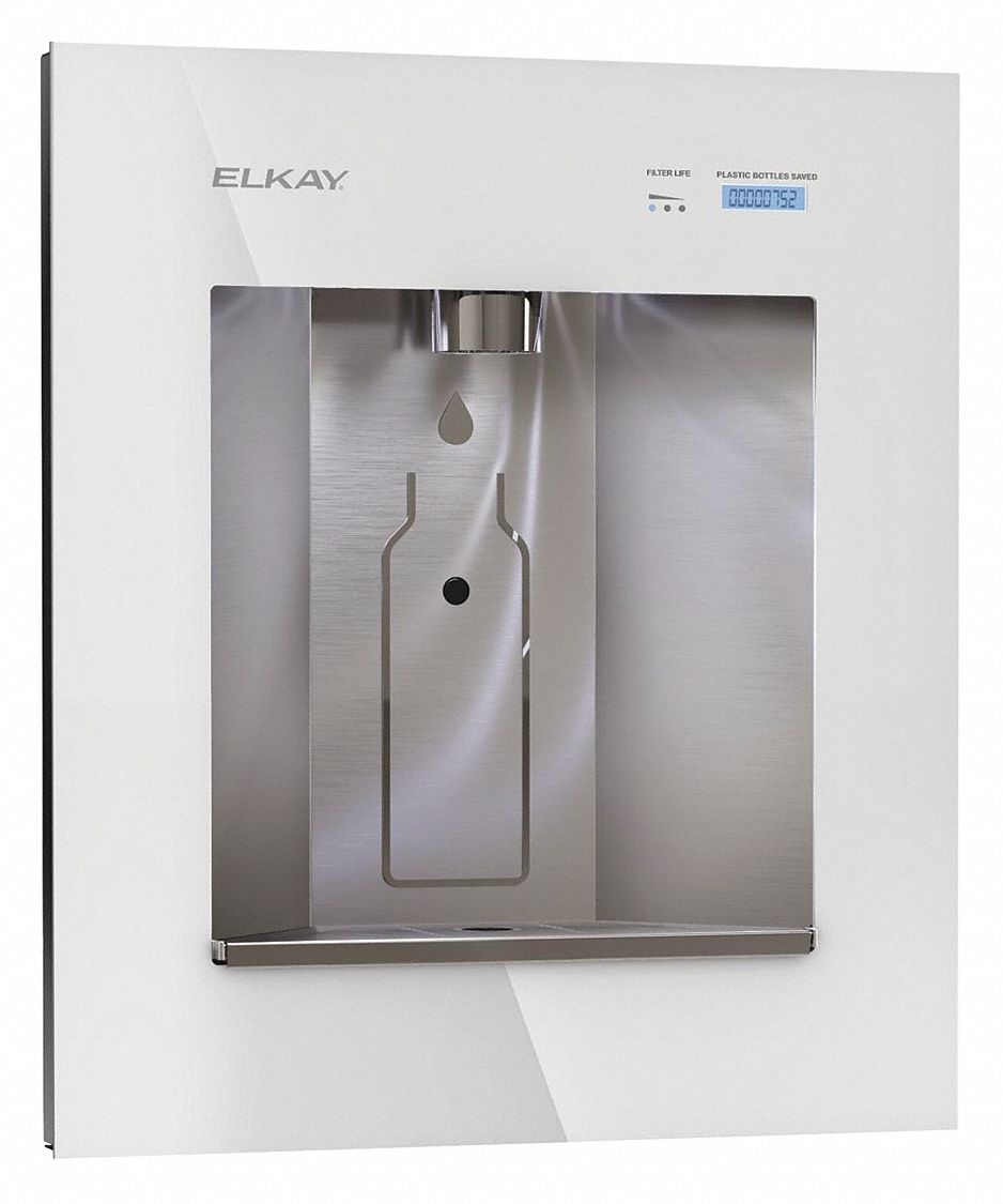ELKAY, InWall, Filtered, Bottle Filler 54ZH57LBWD06WHK Grainger