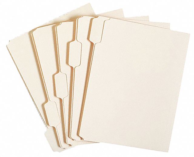 ABILITY ONE Legal Size File Folder, 1/5 Tab Cut, 15 1/2 in Height, 10