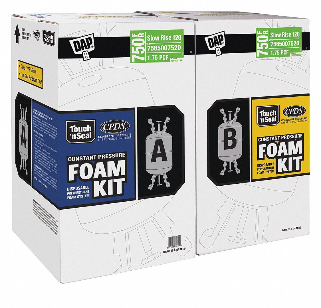 TOUCH N' SEAL Insulating Spray Foam Sealant, 136.8 lb, Two Cylinders