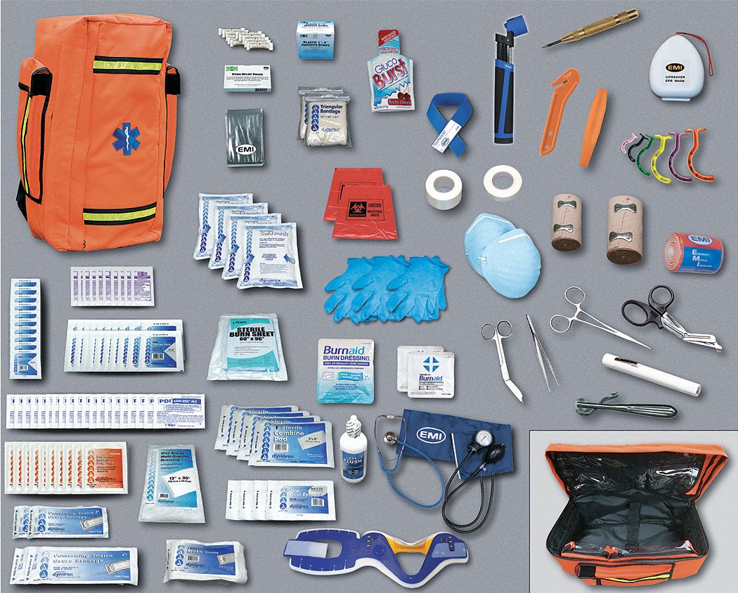 Response Backpack Refill Kit: 150 Components, Plastic, Poly Bag, Clear, Medication Included, Plastic