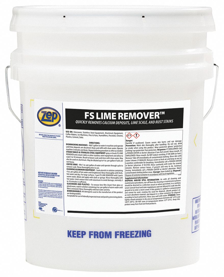 ZEP, Bucket, 5 gal Container Size, Lime and Scale Remover 54ZJ95