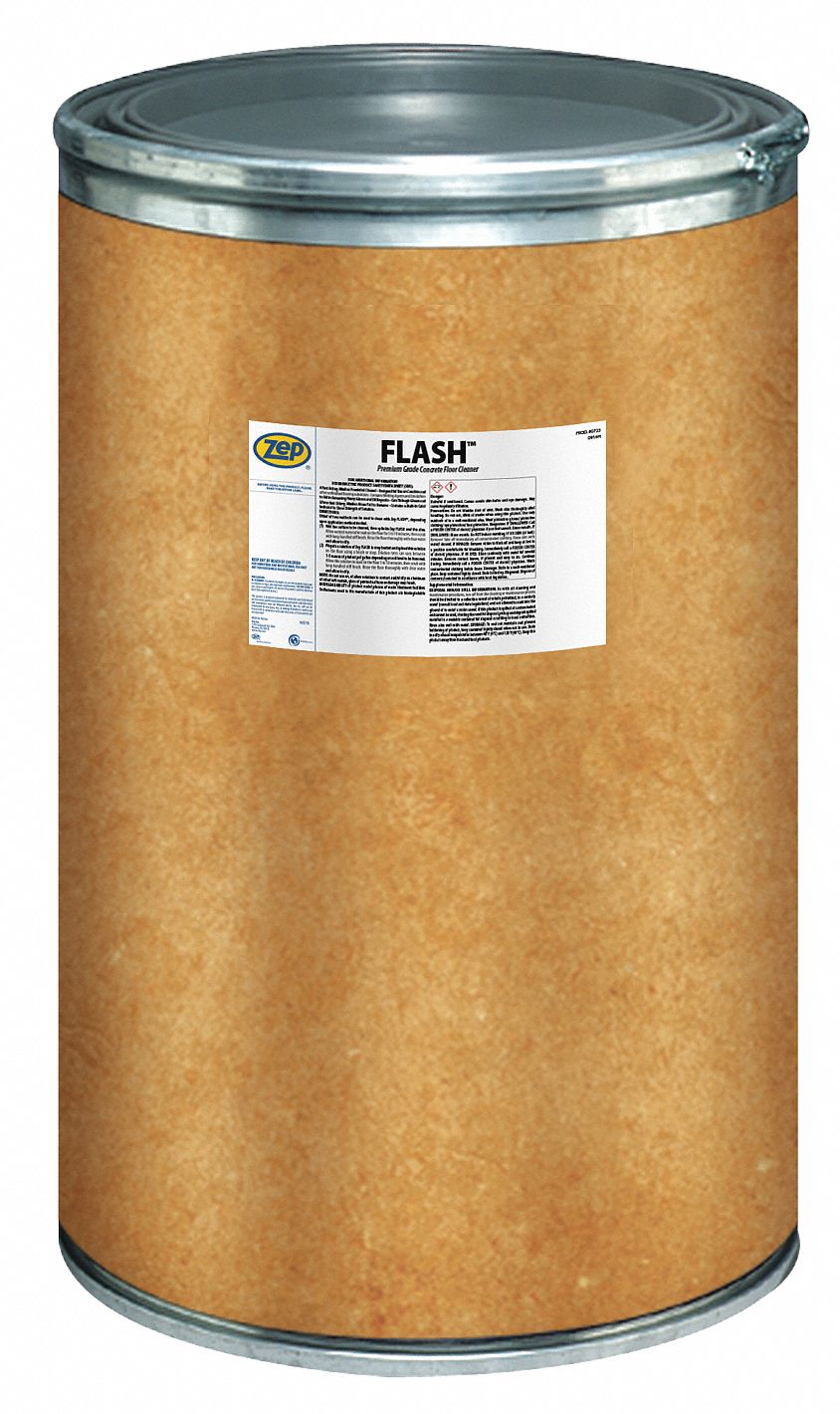 ZEP, Drum, 500 lb Container Size, Concrete Floor Cleaner 54ZK0872380