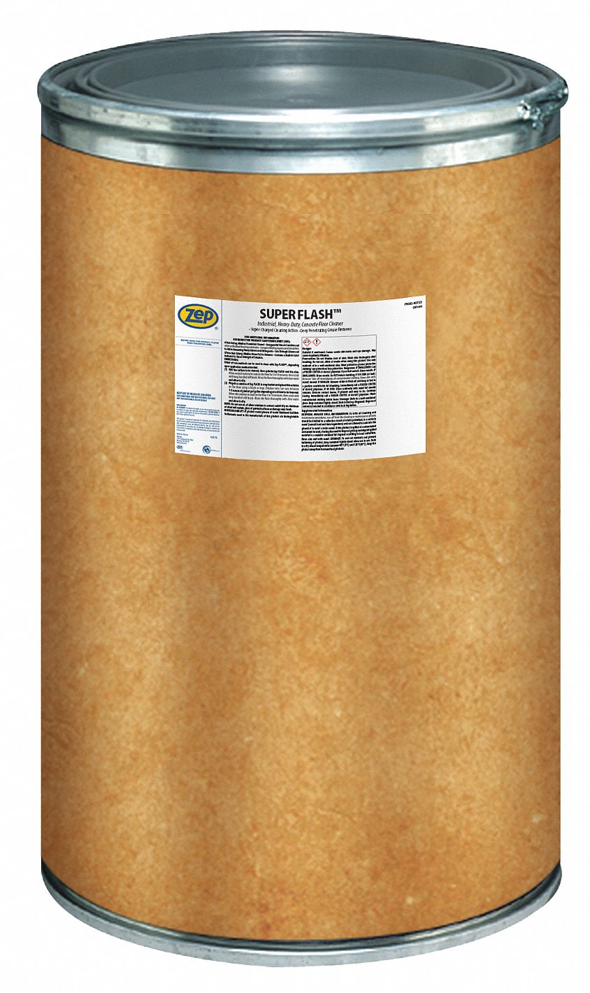 ZEP, Drum, 500 lb Container Size, Concrete Floor Cleaner 54ZK0979480