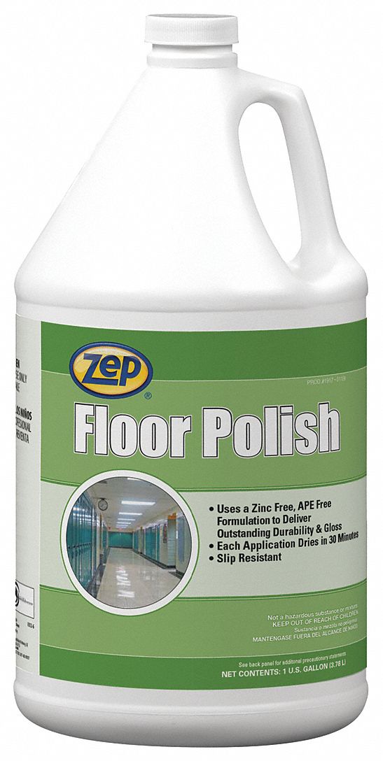 Zep 1 Gal Floor Polish 4 Pk 54zk17 Grainger